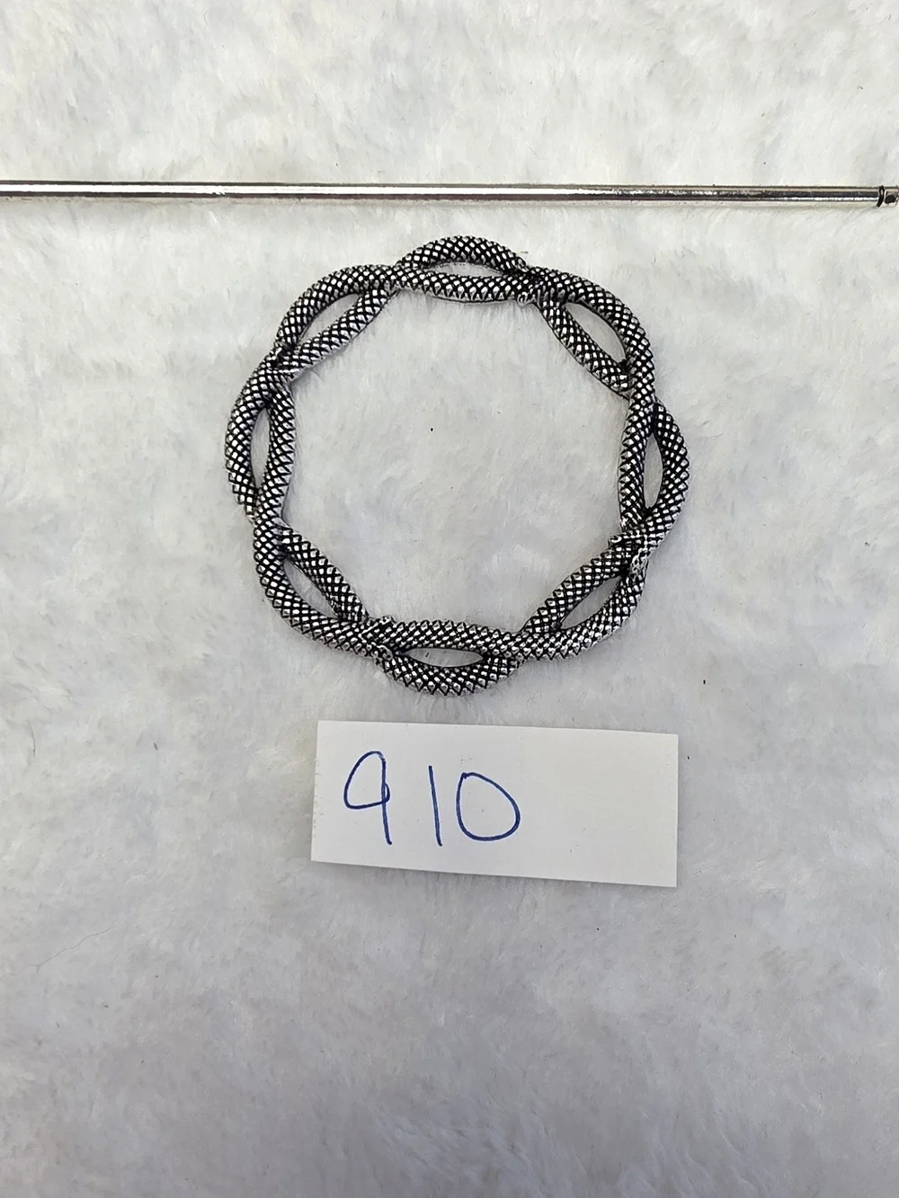 Braided Snake Knot Hair Pin with Silver Stick